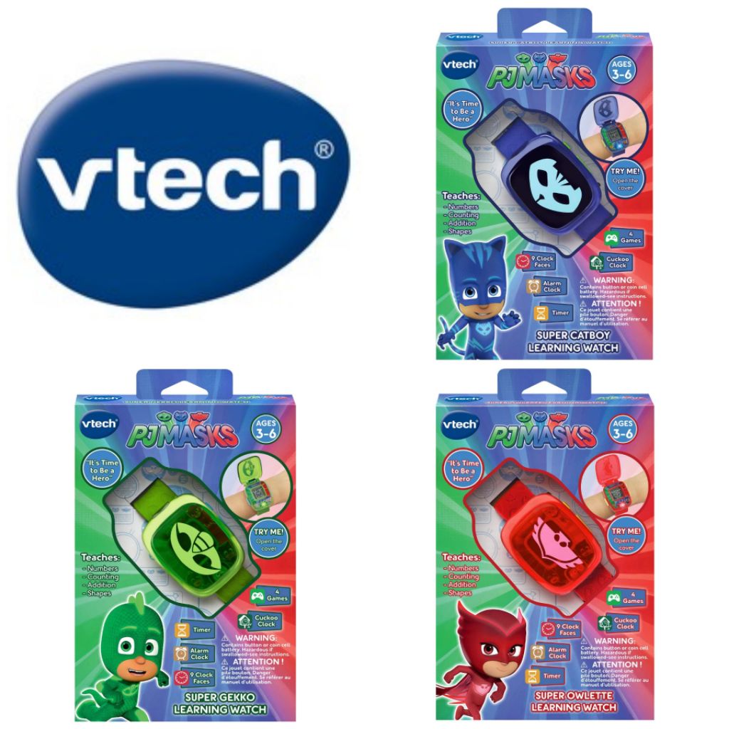 VTech PJ Masks Learning Watch Blue Super Catboy Green Super Gekko Red Super Owlette Shopee Singapore