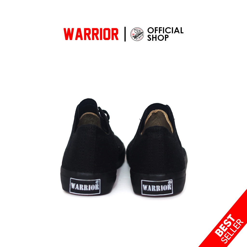 Sepatu Sekolah Warrior HItam - Sepatu Warrior Sparta All Black LC - Gambar 4
