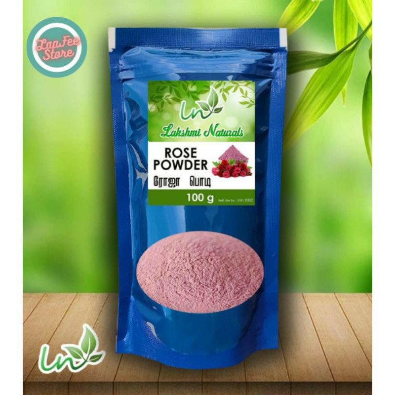 LAKSHMI NATURALS ORGANIC ROSE POWDER 100G | Shopee Singapore