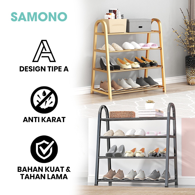 Samono SSR-003 A-Typed Design Stainless Steel Rust-Proof 4-tier Sandal ...