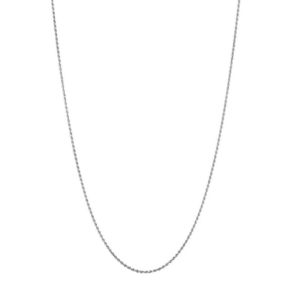 AGALIL Italy 925 Sterling Silver 1.4 mm Rope Chain. 40 45 50 55 60 65 ...