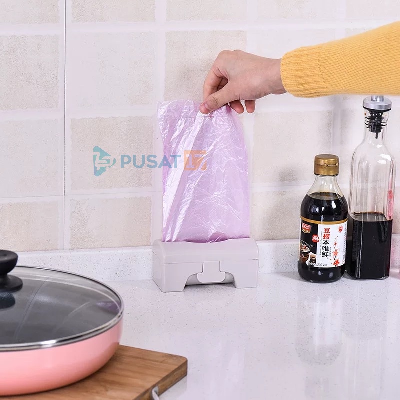 PUSAT17 DISPENSER PLASTIK SAMPAH ROLL TEMPEL / DISPENSER KANTONG SAMPAH ROLL HOLDER PLASTIK SAMPAH TEMPAT PLASTIK ROLL - Gambar 3