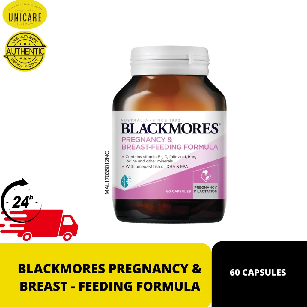 BLACKMORES PREGNANCY & BREAST FEEDING FORMULA (60 CAPSULES) Shopee