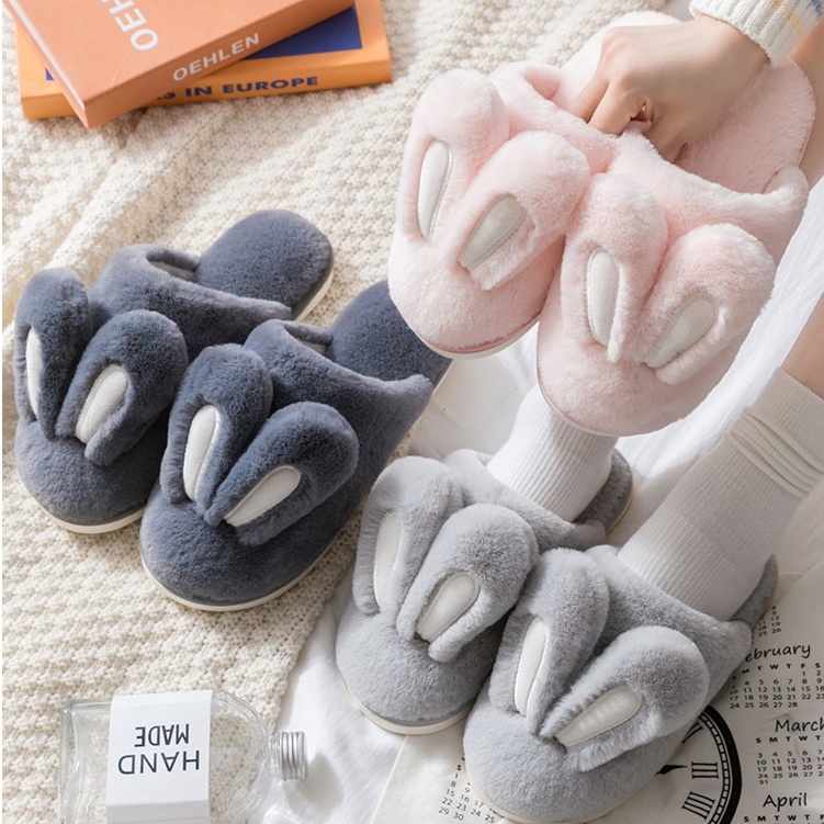 Couples Plush Indoor Bedroom Slippers Size 36 45 Men Women Fluffy