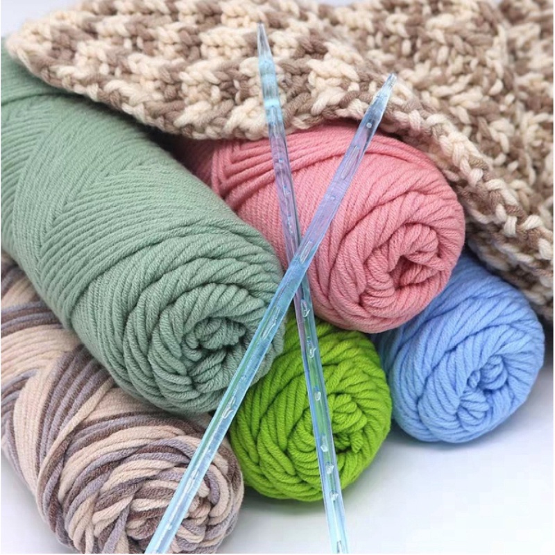DUWEN Yarn 100g Milk Cotton Yarn Wool Yarn 8 ply Thread for Knitting ...