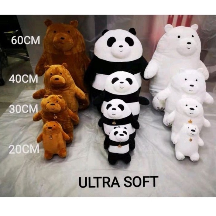 XL(60cm) We Bare Bears Stuffed Plush Toy Shopee Singapore