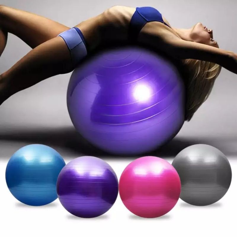 Anti Burst Resistance 65cm 75cm Gym Ball Yoga Ball Swiss Ball Exercise Ball with pump Balance Exercise Shopee Singapore