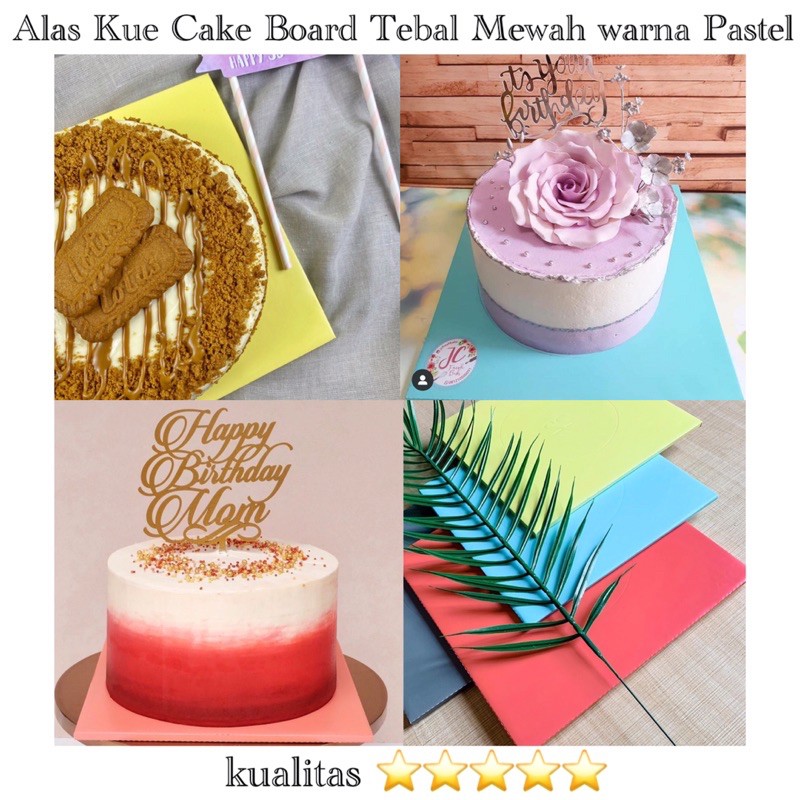 Cake Base Cake Board Thick Luxury Cake Board PASTEL COLOR Edition Cake ...