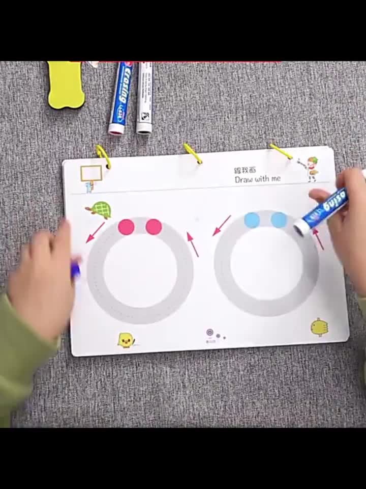 Wipe Clean Tracing Worksheets Book 64 Pages For Kids Pen Control Stroke ...