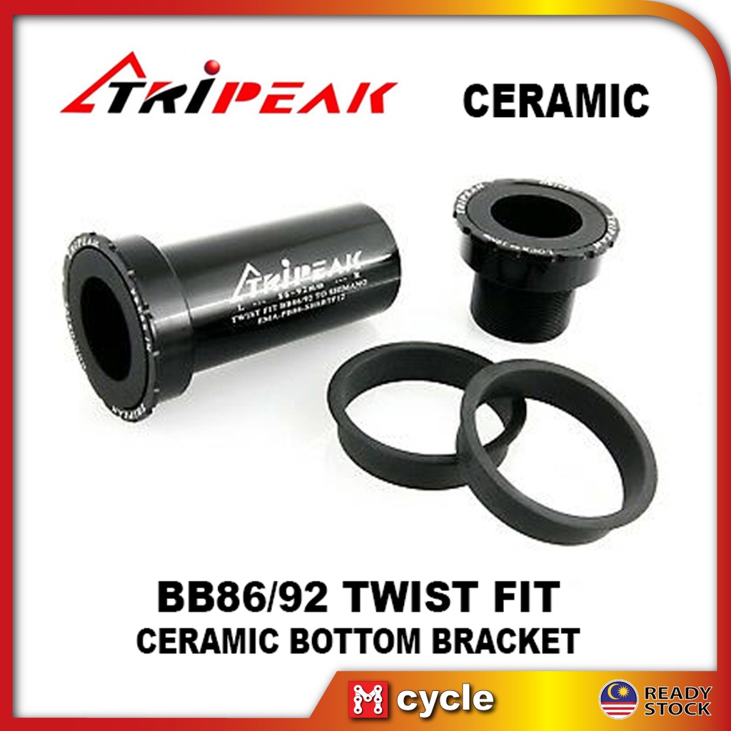 Tripeak Bb86 Bb92 Twist Fit Press Fit Twist Lock Ceramic Bottom