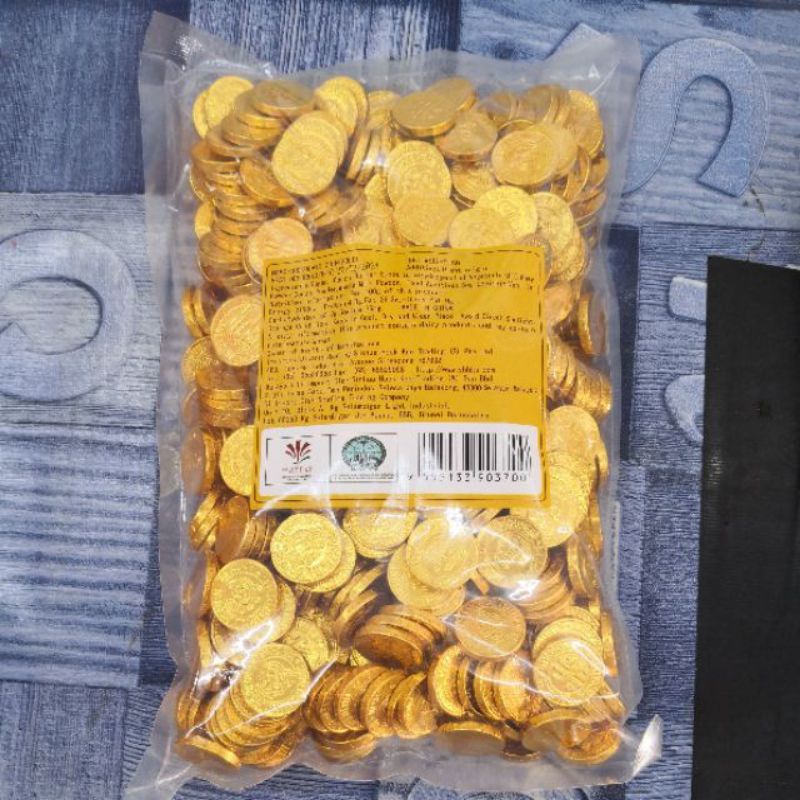 1kg Chocolate Gold Coin Golden Coin Chocolate Emas 金屯巧克力 | Shopee Singapore