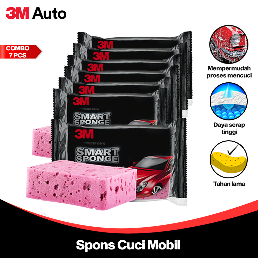 3m Auto Sponge Car Wash Foam Combo 7 Pcs Smart Sponge Vehicle Washing ...
