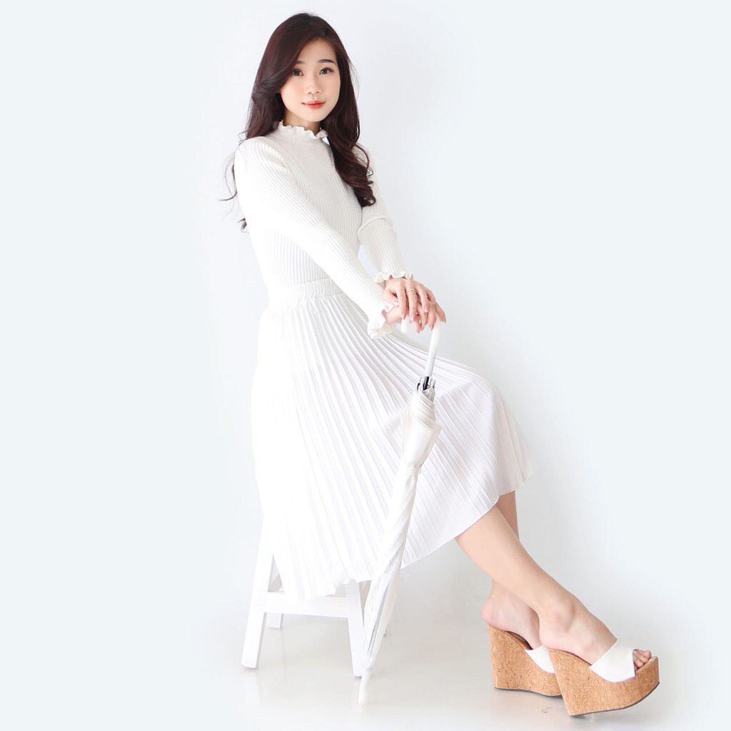 ROK PLISKET pendek selutut / rok wanita short / rok mini premium