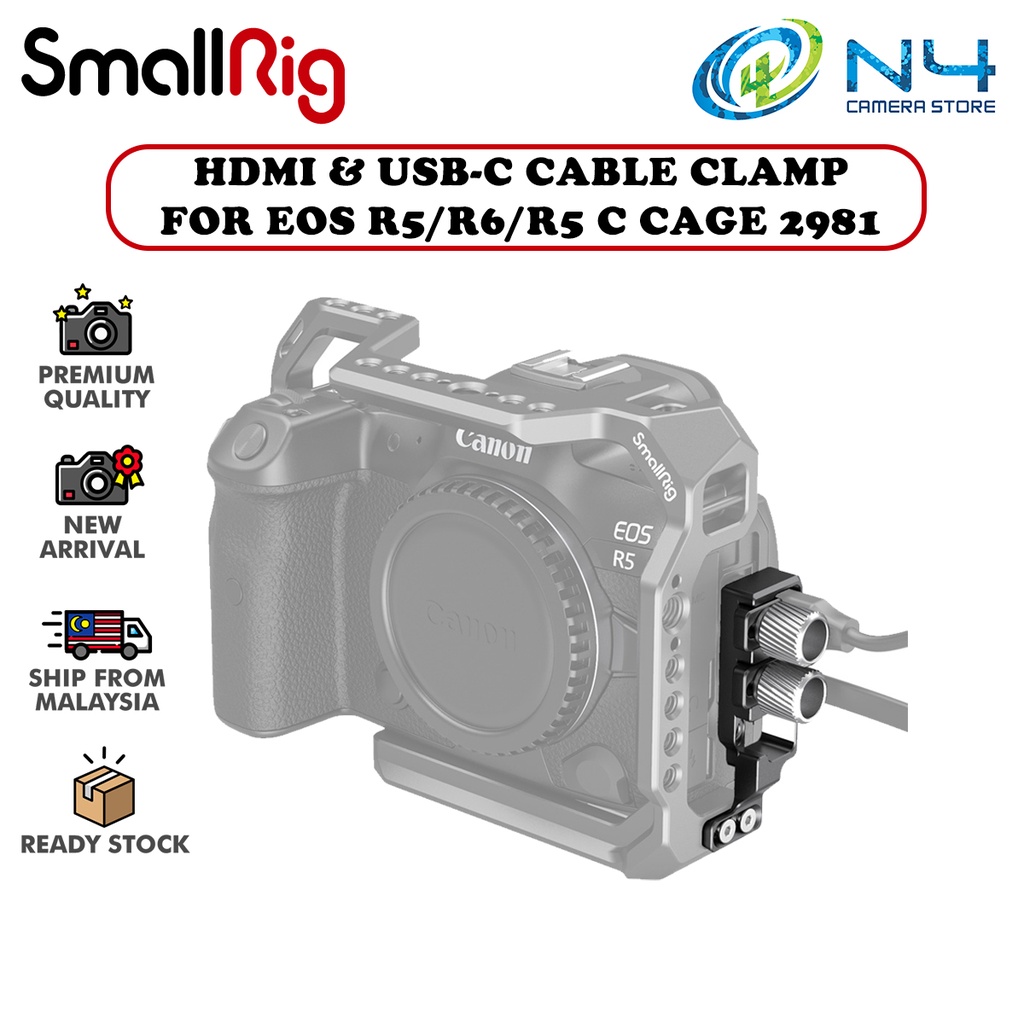 Smallrig Hdmi Compatible And Usb C Cable Clamp For Canon Eos R5 And R6