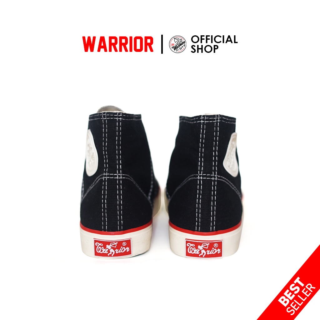 Sepatu Sekolah Warrior Classic Hitam Putih HC - Sepatu Sekolah - Sepatu Warior - Gambar 4