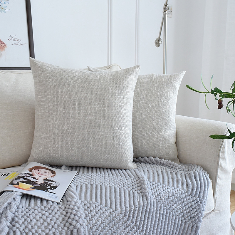 Cushion Cover 50x50 45x45cm Linen Sofa Pillow Cover Case Square Throw