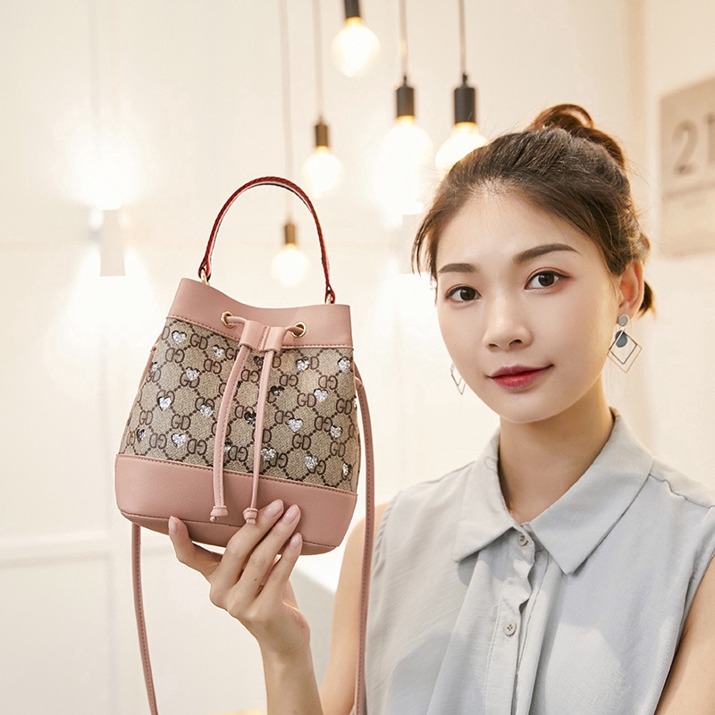 Exquisite Sling Bag Fashion New Rhinestone Portable Bucket Crossbody Bag