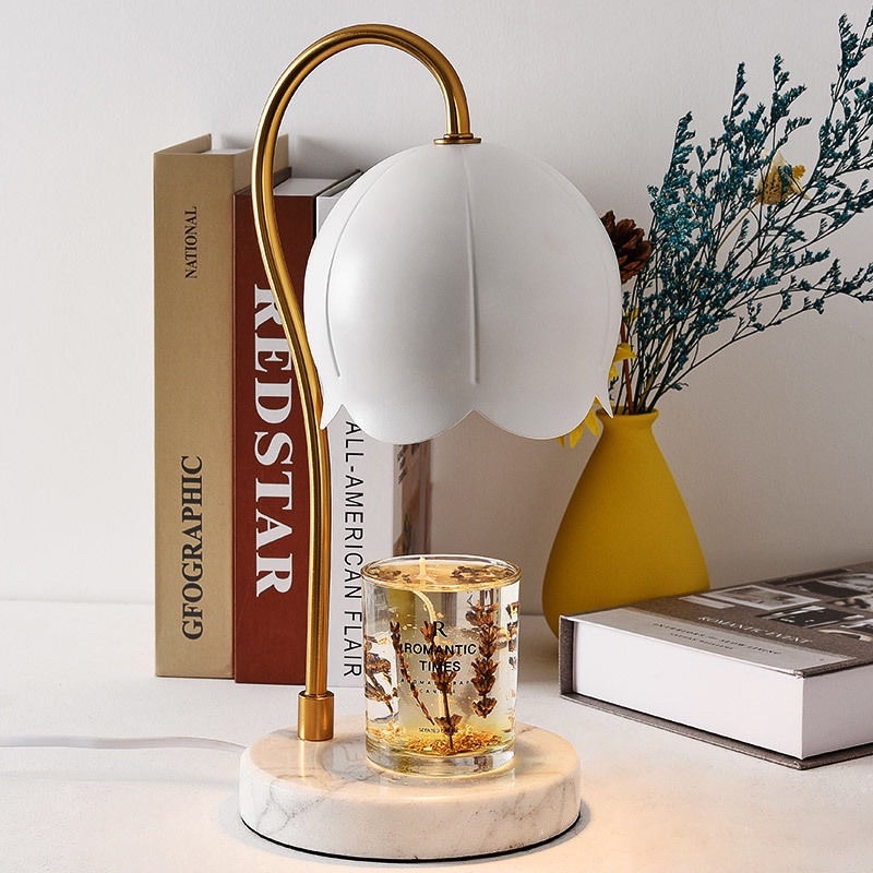 [SG Stock] Flower Retro Candle Warmer Lamp Scented Marble Candles