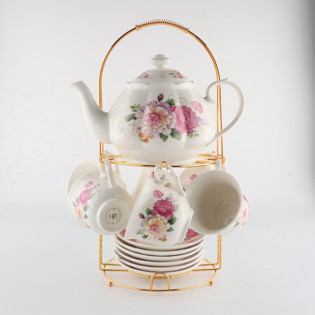 HIG -13PCS PORCELAIN TEA SET - ( M20-4 ) | Shopee Singapore