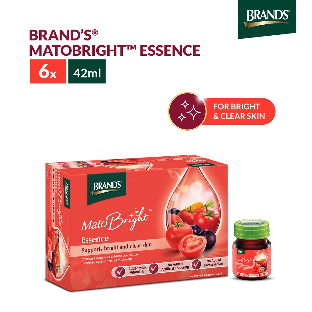 BRAND'S® Mato Bright™ Essence 6 Bottles x 42ml, Formulated to enhance natural protection of skin against UV rays