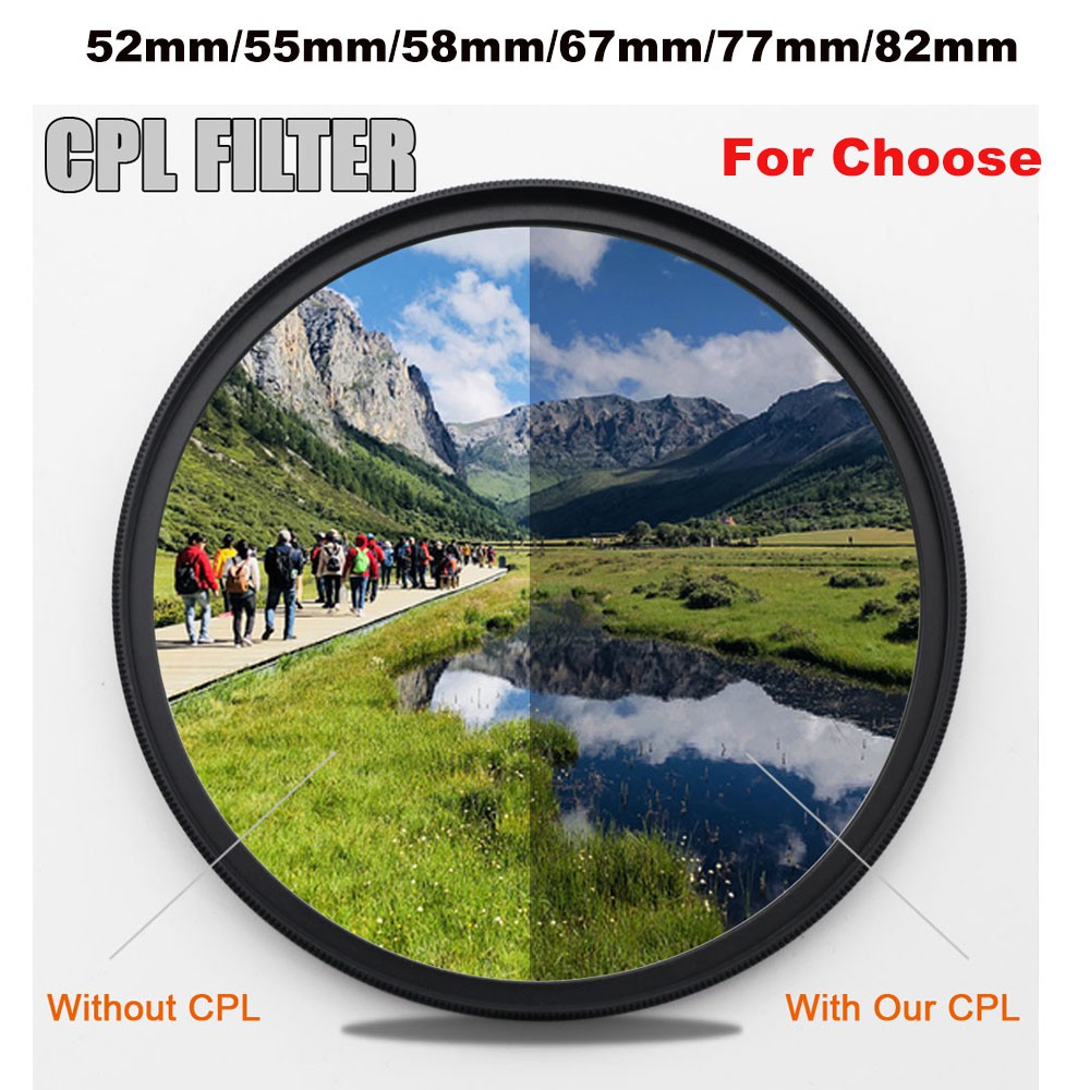 52mm55mm58mm67mm77mm82mm Circular Polarizers Filter Circular