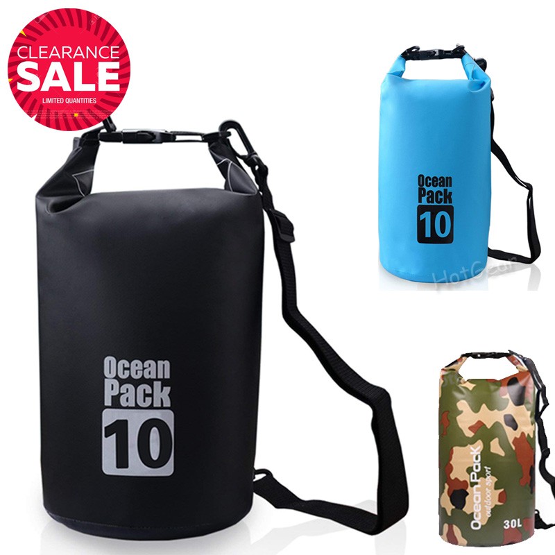 Waterproof Dry Bag Portable Pack Pouch with Shoulder Strap 10L 15L 20L ...
