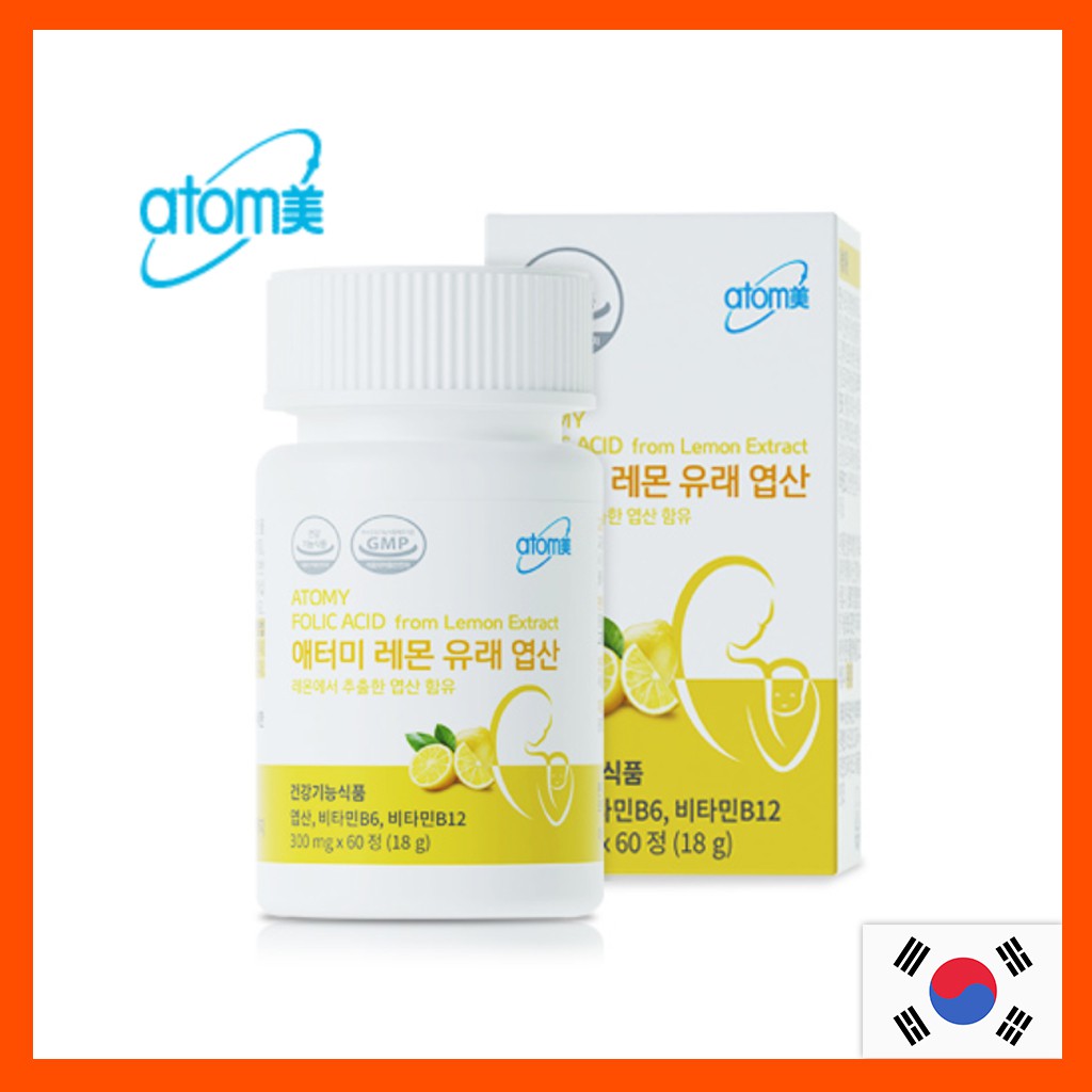 [Atomy] Folic Acid From Lemon Extract 300mg x 60 tablests (18g