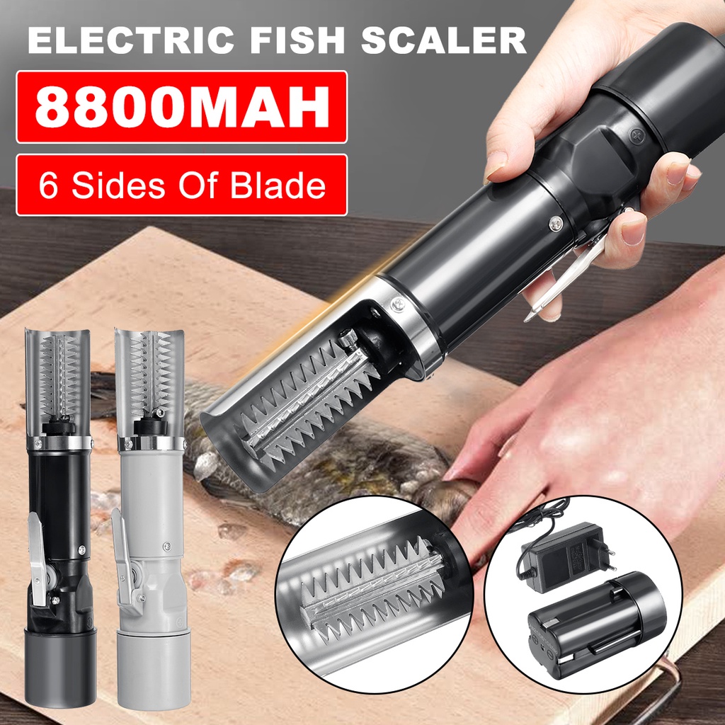 [MUMU]Electric Fish Scaler Fishing Scalers Clean 120W Charging Portable ...