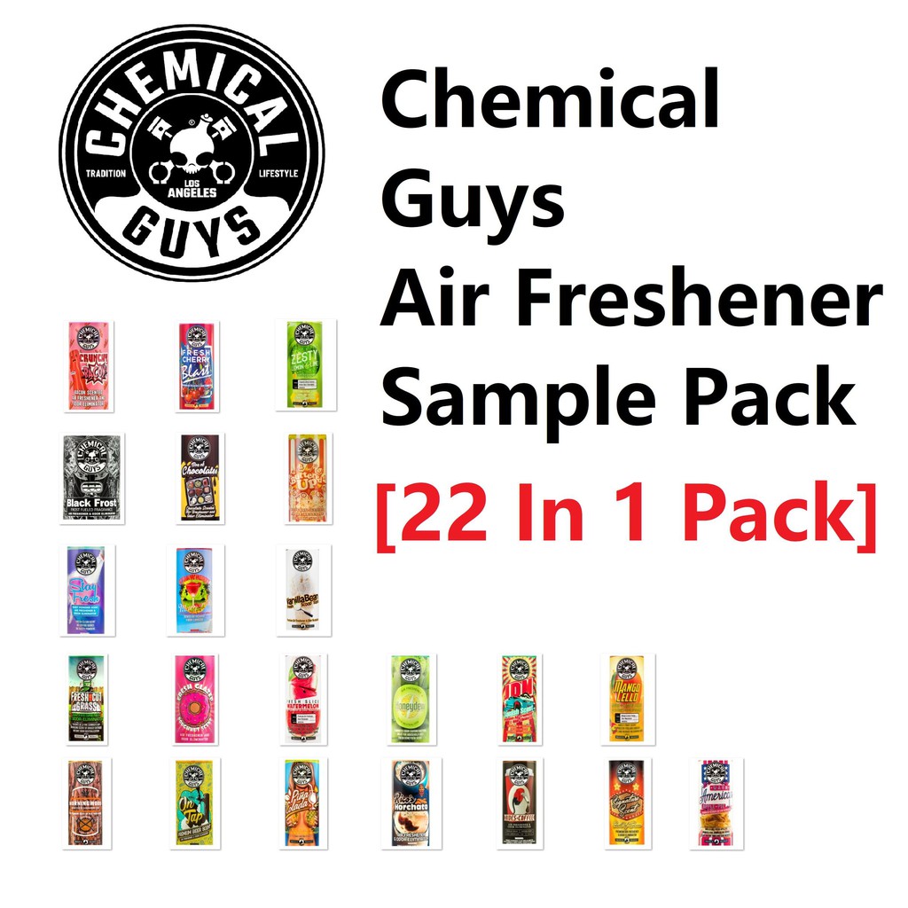 Chemical Guys Hanging Air Freshener 3-Pack Variety, Black Frost, Cherry  Blast, Pina Colada
