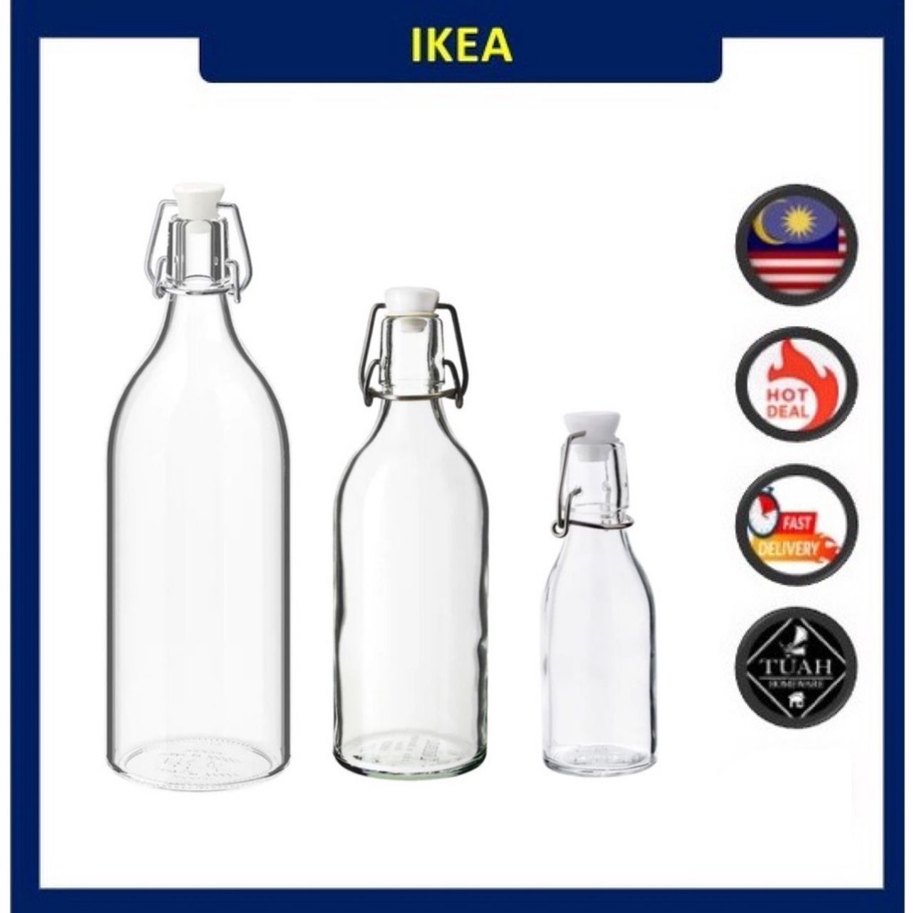 IKEA GLASS BOTTLE (K0RK3N) KORKEN Shopee Singapore