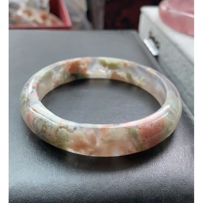 Sakura Agate Bangle 樱花玛瑙手镯套镯| Shopee Singapore