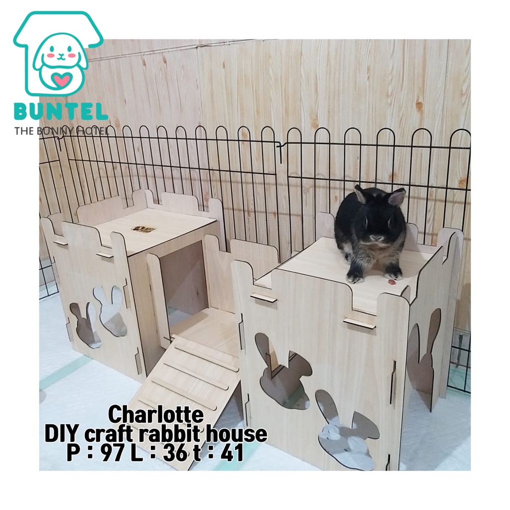 Charlotte DIY Castle Cardboard Toy Hideout House Rabbit palace model ...