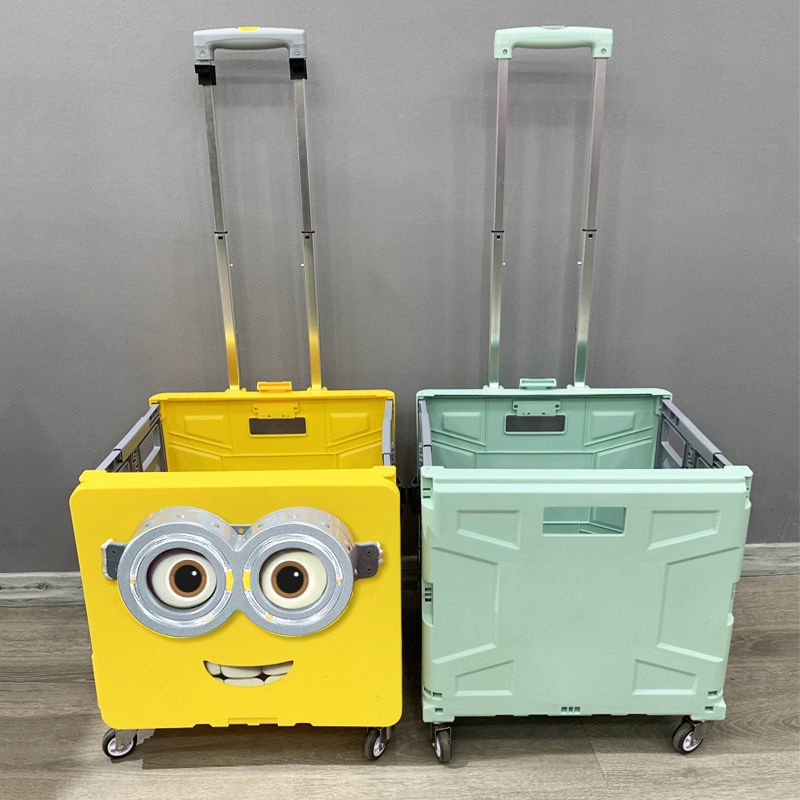 Shopping Cart Folding Household Portable Lever Car Trailer Stall