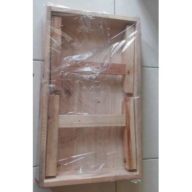 Sturdy Dutch teak wood folding laptop table for lesehan 65x40 - Natural ...