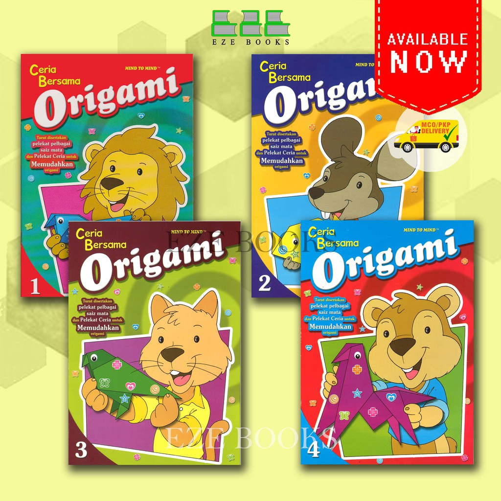 (EZE) Book OF CHEERING FOR ORIGAMI + 20 ORIGAMI PAPERS & STICKERS ...