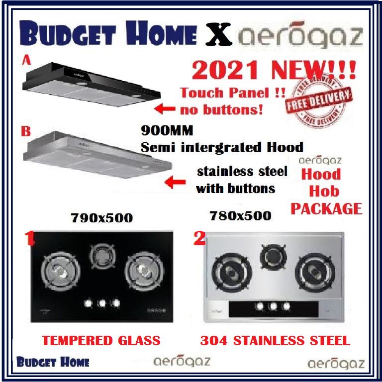 Aerogaz black Hood and hob Shopee Singapore