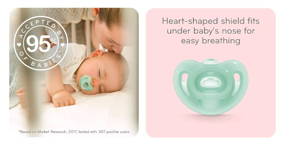 NUK Sensitive Silicone Soother (0-6 months 6-18 months) Shopee