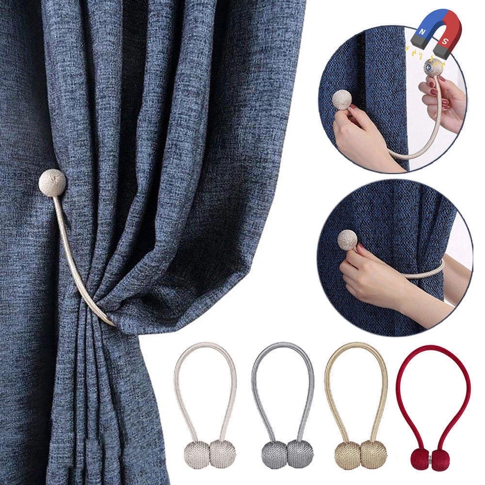 5Pcs/Set Magnetic Pearl Ball Curtain Clip, Magnetic Strap With