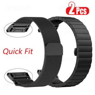 Titanium Quick Fit Metal Watch Band Strap For Garmin Fenix 7 7X Solar 6 6X  5 5X