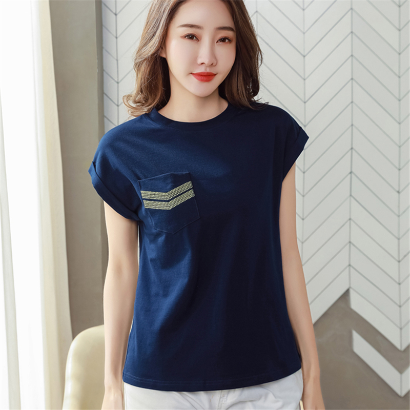 2021 Summer New Fashion T-shirt Women Clothing Short Sleeve Cotton