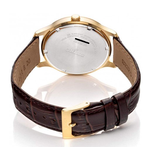 Time Cruze Seiko SUR298 Neo Classic Quartz Analog Leather Strap White Patterned Dial Men Watch SUR298P1 SUR298P Shopee Singapore