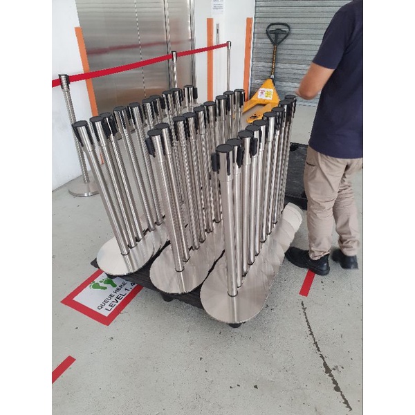 Premium Stackable Queue Pole (Silver) | Shopee Singapore