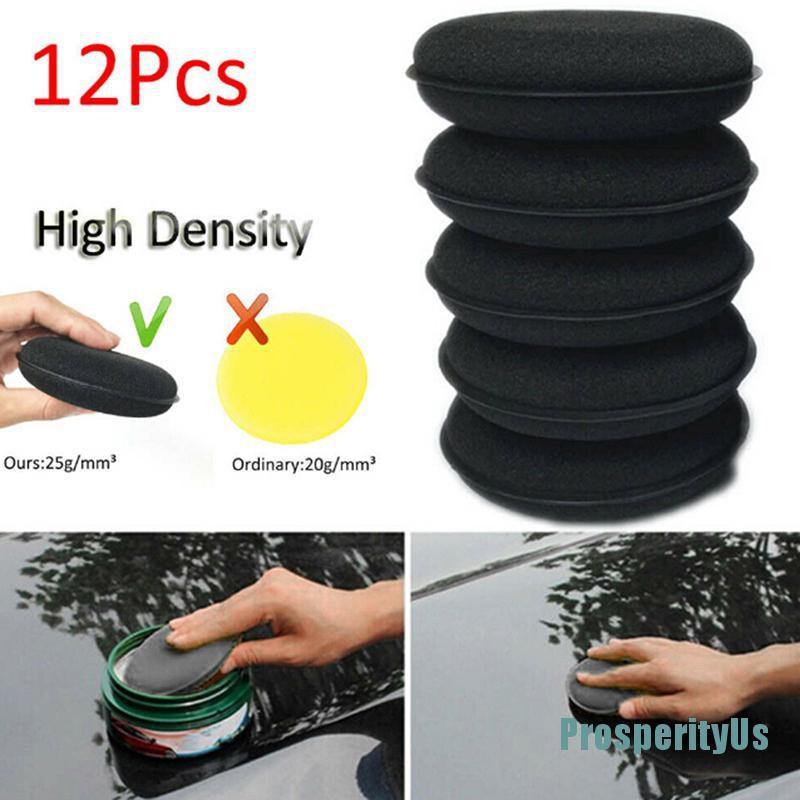 ? 12pcs High Density Car Waxing Polish Foam Sponge Detailing Applicator Pad