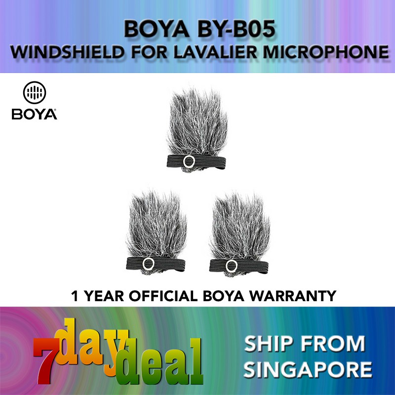 BOYA BY-B05 Fur Windshield for Lavalier Microphone (Pack of 3 Furry ...