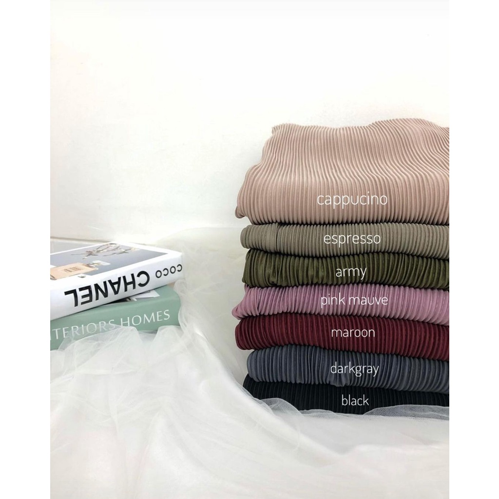 Rok Span Plisket, Rok span pleated, Via Skirt Rok Midi Skirt, Rok plisket lidi premium - Gambar 4