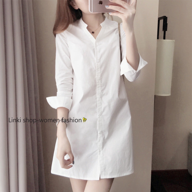 Korean dress store with white shirt