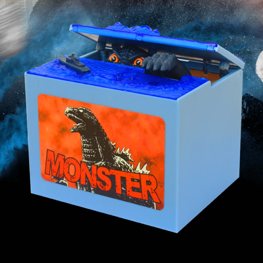 MISCHIEF Music Cat Cartoon Godzilla Anime COIN SAVING BOX Coinbox ...