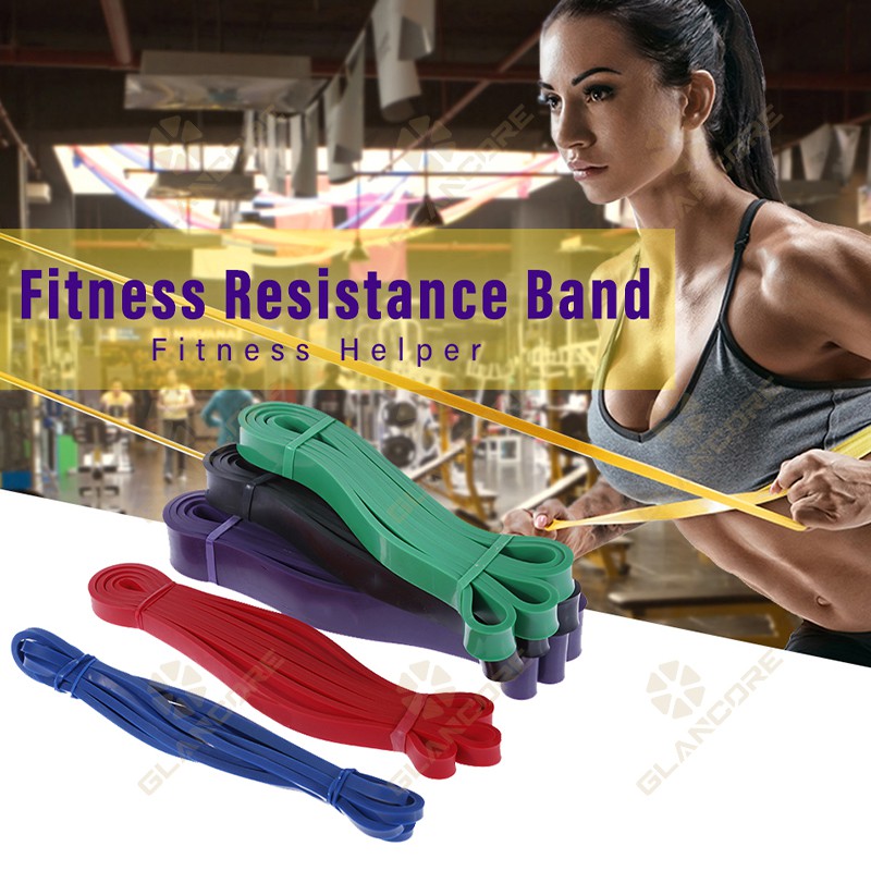 208cm Fitness Workout Resistance Band Natural Latex Pull Up Band Assist Resistant Resistance 4777