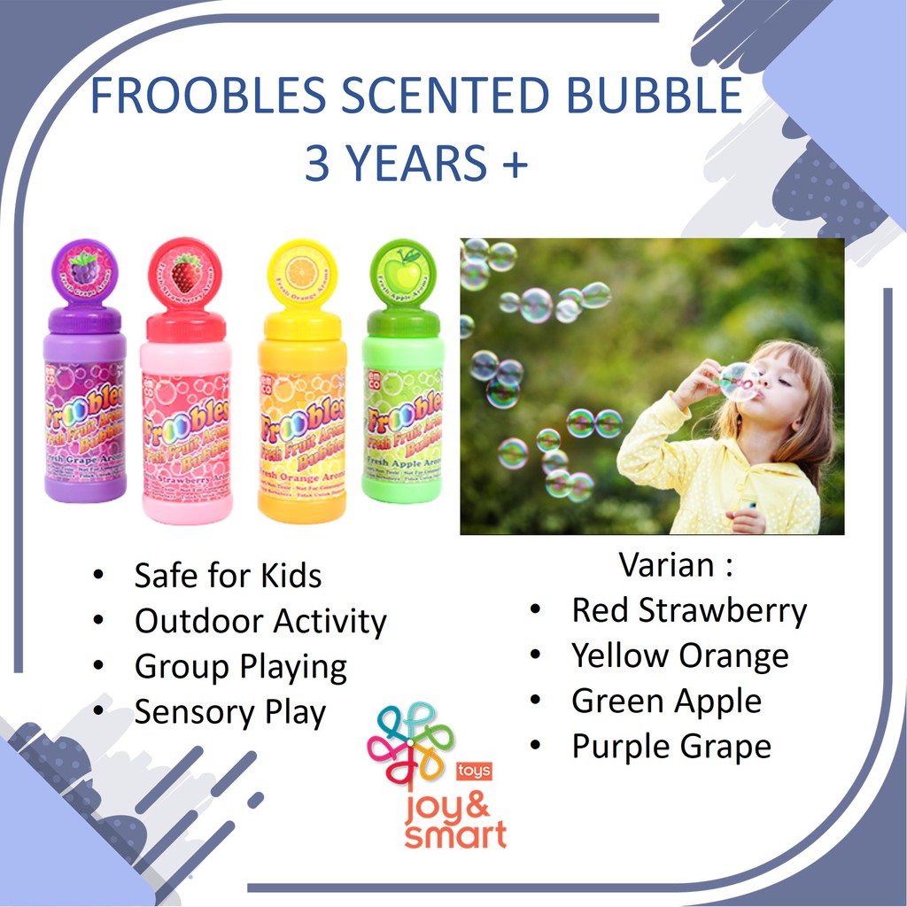 JOY SMART TOYS FROOBLES SCENTED BUBBLE EDUCATIONAL SENSORY TOY FOR 3 ...