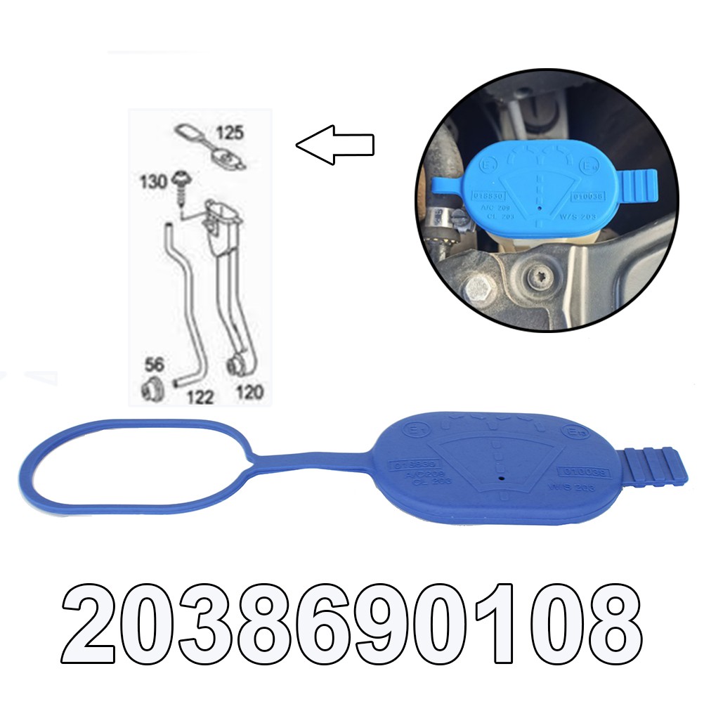 2038690108 Windshield Washer Fluid Bottle Reservoir Tank Cap For